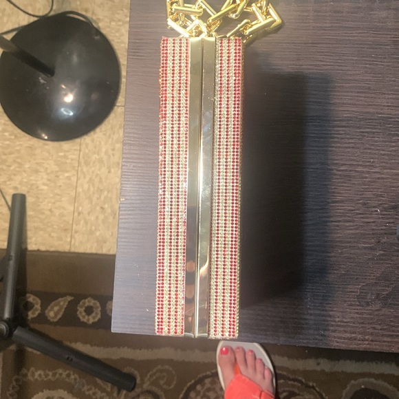 Blinged out $ clutch-with or without goldstone strap!! - Picture 3 of 5